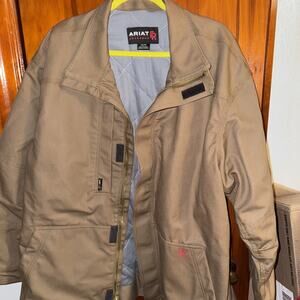 Ariat Mens FR Lined Workhorse Work Jacket Khaki XLarge XL New with Tags Tan Cat4